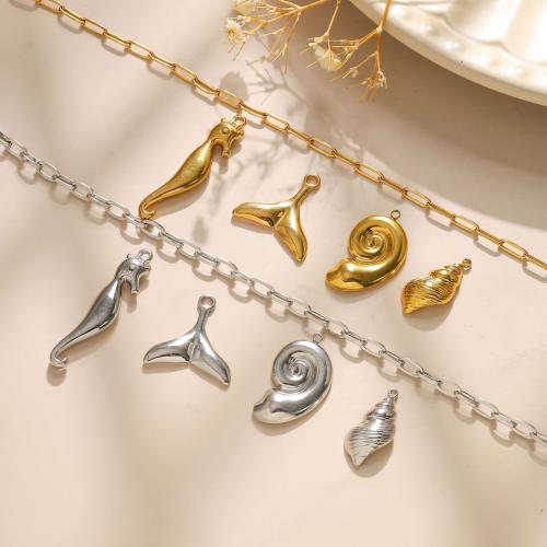 Stainless Steel Pendants 304 Stainless Steel Vacuum Ion Plating & DIY Sold By Bag