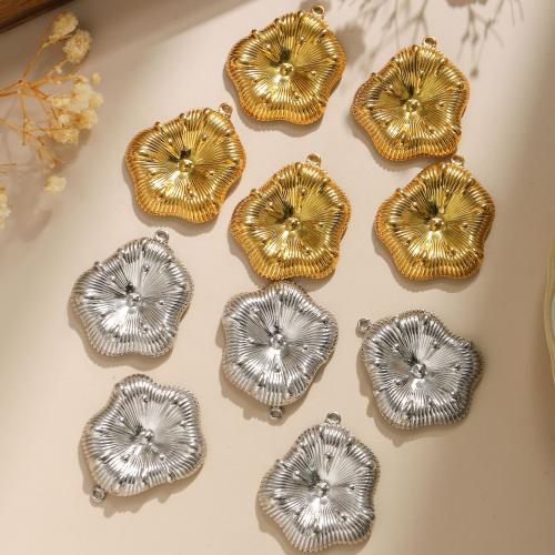 Stainless Steel Pendants 304 Stainless Steel Lotus Leaf plated DIY Sold By Bag