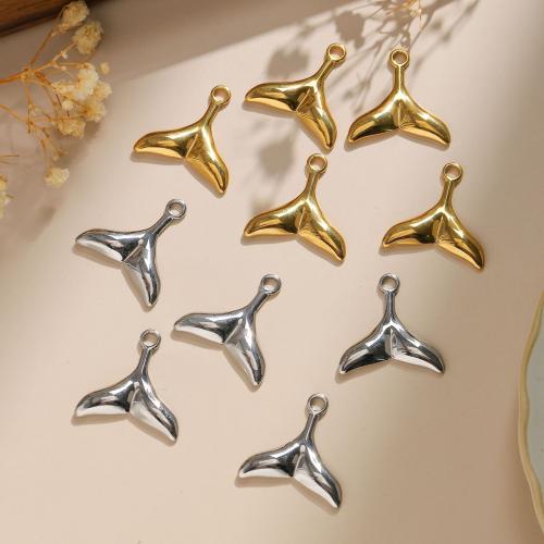 Stainless Steel Pendants 304 Stainless Steel Mermaid tail plated DIY Sold By Bag