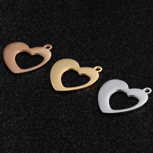 Stainless Steel Heart Pendants 304 Stainless Steel plated DIY Sold By PC