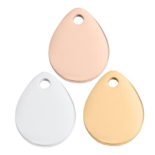 Stainless Steel Pendants 304 Stainless Steel Teardrop plated DIY Sold By PC