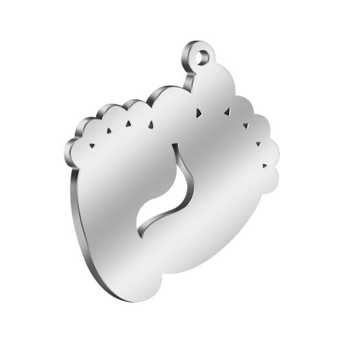 Stainless Steel Pendants 304 Stainless Steel Foot plated DIY Sold By PC