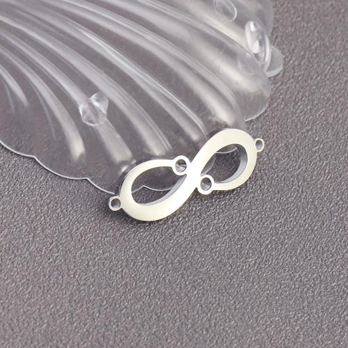 Stainless Steel Connector 304 Stainless Steel Infinity silver color plated DIY & 1/1 loop Sold By PC