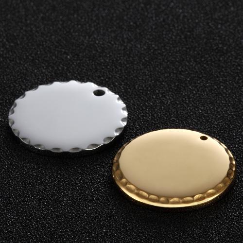 Stainless Steel Pendants 304 Stainless Steel Round plated DIY Sold By PC