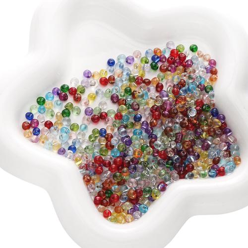 Abalorios de Cristal, Vidrio, Bricolaje, más colores para la opción, 4mm, aproximado 110PCs/Bolsa, Vendido por Bolsa