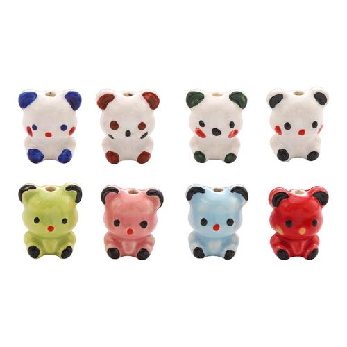 Porcelain Jewelry Beads Bear DIY Sold By PC