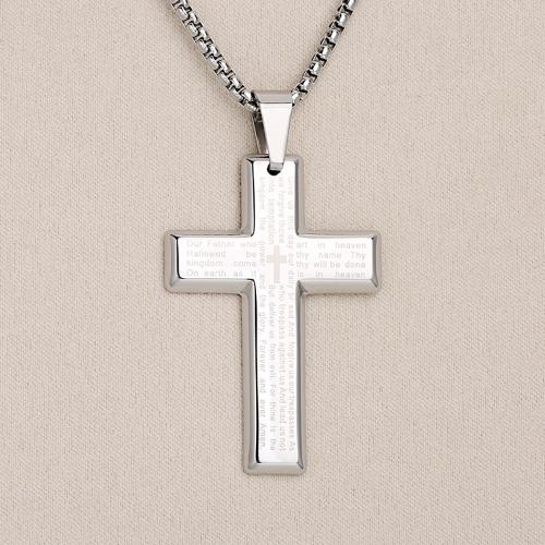 Pendants Cruach Cross dhosmálta, 304 Cruach dhosmálta, plátáilte, DIY, dathanna níos mó le haghaidh rogha, Díolta De réir PC