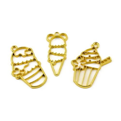 Zinc Alloy Pendants Ice Cream plated DIY Sold By PC