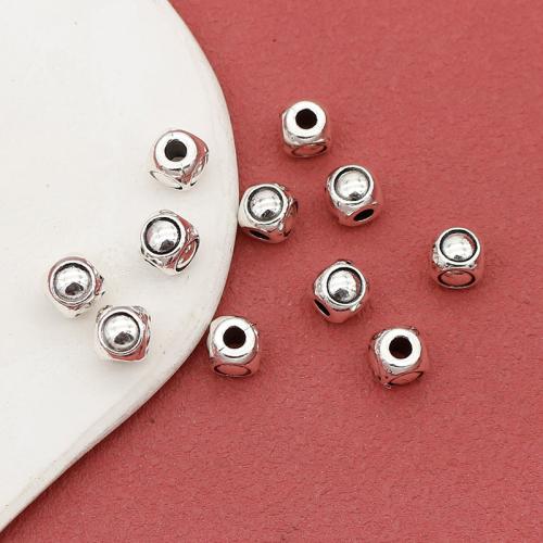 Zinc Alloy Spacer perler, antik sølv farve forgyldt, du kan DIY, nikkel, bly & cadmium fri, 7x6.50mm, Hole:Ca. 2.5mm, Ca. 100pc'er/Bag, Solgt af Bag