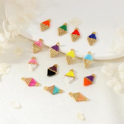 Seedbead Pendant Rhombus DIY & 1/1 loop Sold By PC