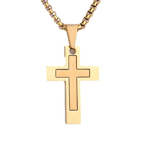 Stainless Steel Cross Pendants 304 Stainless Steel plated DIY Sold By PC