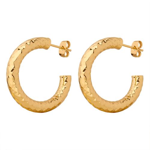 Brass Stud Earring plated fashion jewelry & for woman golden Sold By Pair