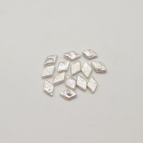 Péarla Fionnuisce Nádúrtha Coirníní Loose, Pearl Fionnuisce, Rhombus, DIY, 10x15mm, Díolta De réir PC