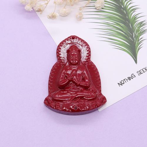 Roisín shintéiseach Bead, Guanyin, DIY, dearg, 45x25mm, Díolta De réir PC