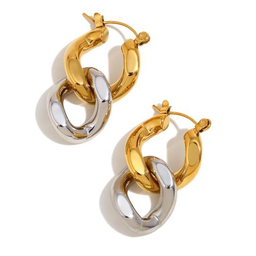 Stainless Steel Drop Earring 304 Stainless Steel plated fashion jewelry mixed colors Sold By Pair