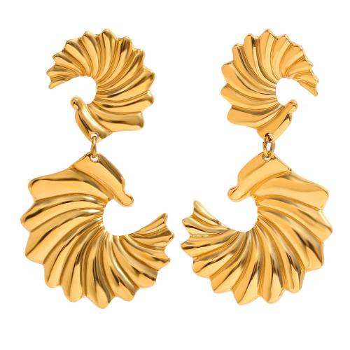 Stainless Steel Drop Earring 304 Stainless Steel gold color plated fashion jewelry golden Sold By Pair