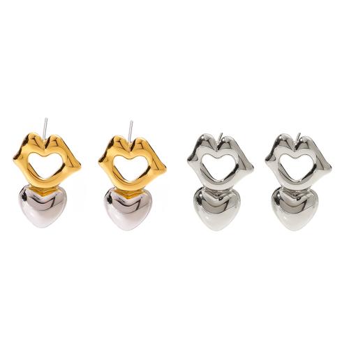 Stainless Steel Stud Earrings 304 Stainless Steel plated fashion jewelry Sold By Pair