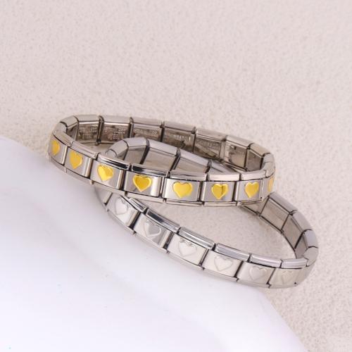 Stainless Steel Jewelry Bracelet 304 Stainless Steel plated fashion jewelry & elastic & Unisex Length Approx 18.5 cm Sold By PC