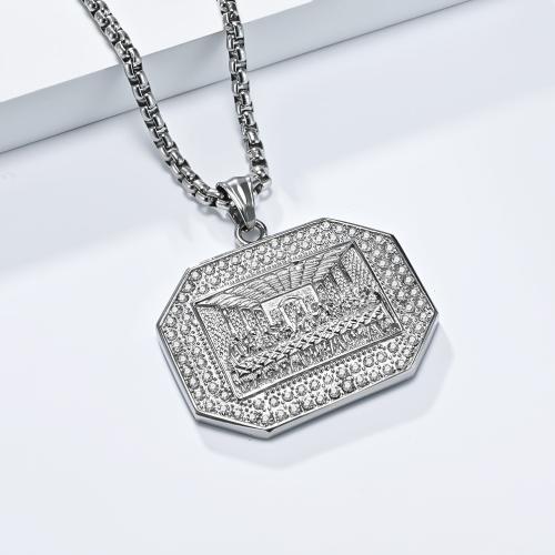 Stainless Steel Chain Sweter Naszyjnik, Stal nierdzewna 304, obyty, dla obu płci & różne style do wyboru & z kamieniem, dostępnych więcej kolorów, sprzedane przez PC