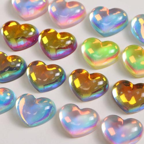 Resin Cabochon, Heart, du kan DIY, flere farver til valg, 28x21mm, Solgt af PC