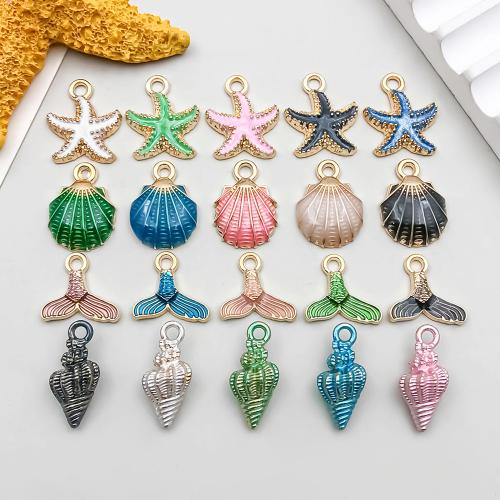 Zinc Alloy émail Pendants, alliage de zinc, Placage, DIY & styles différents pour le choix, plus de couleurs à choisir, 100PC/sac, Vendu par sac