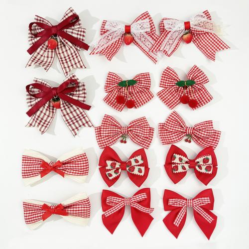 Christmas Hair Clip Cloth plated for woman Sold By Pair