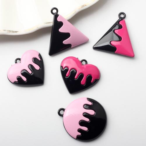 Zinc Alloy Enamel Pendants painted & DIY nickel lead & cadmium free Sold By Bag