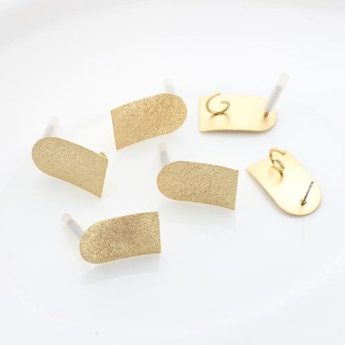 Apprêts pour boucles d'oreilles en alliage de zinc, Placage de couleur d'or, DIY, protéger l'environnement, sans nickel, plomb et cadmium, 20x13mm, 30PC/sac, Vendu par sac