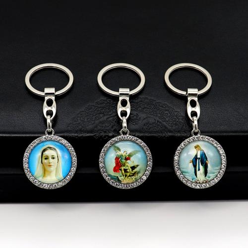 Zinc Alloy klíč spony, Zinek, barva stříbrná á, unisex & různé designy pro výběr & s drahokamu, více barev na výběr, nikl, olovo a kadmium zdarma, Cca 100PC/Bag, Prodáno By Bag