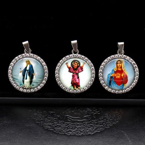 Zinc Alloy Rhinestone Pendants silver color plated DIY & with rhinestone nickel lead & cadmium free Approx Sold By Bag