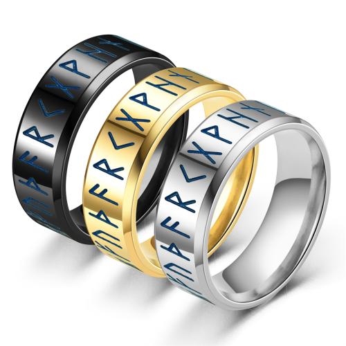 Titanium Čelik Finger Ring, srebrne boje pozlaćen, bez spolne razlike & različitih stilova za izbor & luminated, više boja za izbor, Prodano By PC