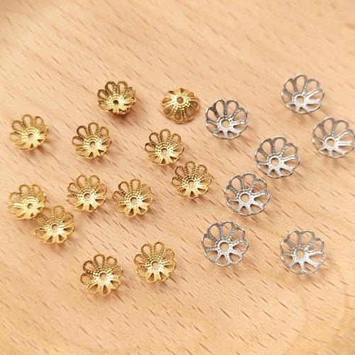 Stainless Steel Bead Cap 304 Stainless Steel Flower plated DIY Sold By PC