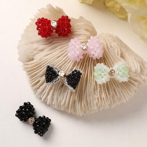 Hair Accessories DIY Findings Crystal Bowknot Sold By PC