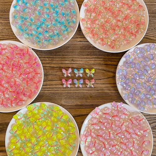 Acryl Schmuck Perlen, Schmetterling, DIY, keine, 25x30mm, 10PCs/Tasche, verkauft von Tasche