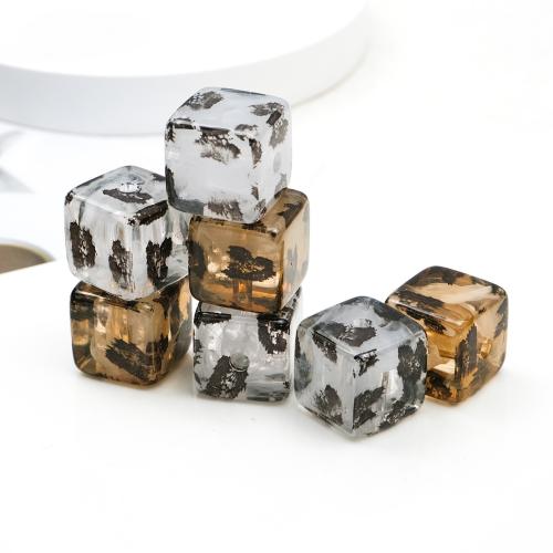 Plated Acrylic Beads Square DIY Approx 3mm Sold By PC