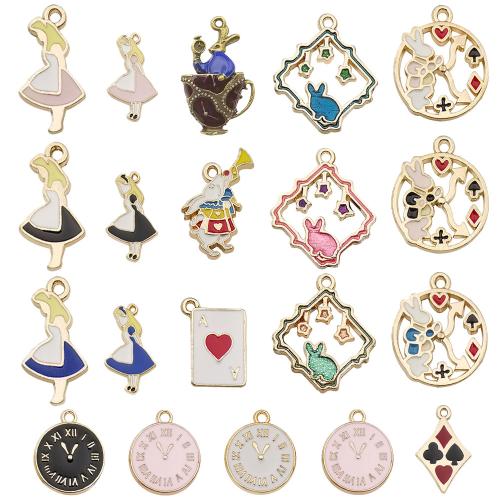 Zinc Alloy Enamel Pendants plated DIY Sold By Bag