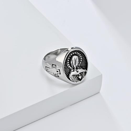 Stainless Steel Finger Ring 304 Stainless Steel polished fashion jewelry & for man Sold By PC