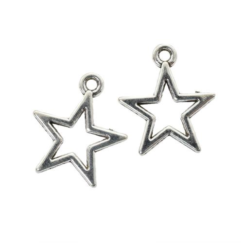 Zink Alloy Star Pendant, plated, DIY, 100PC/Bag, Säljs av Bag