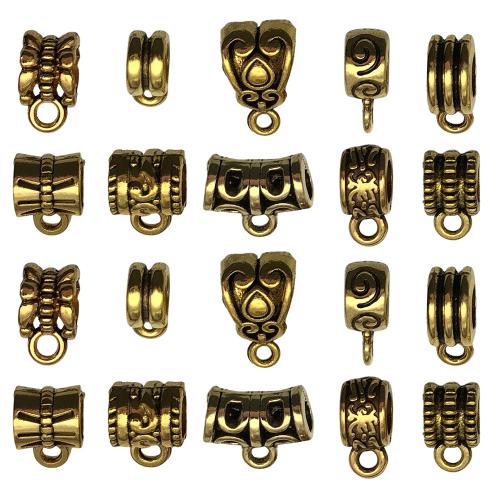 Zink legering Bail Beads, Zinc Alloy, forgyldt, du kan DIY & forskellige stilarter for valg, flere farver til valg, 100pc'er/Bag, Solgt af Bag