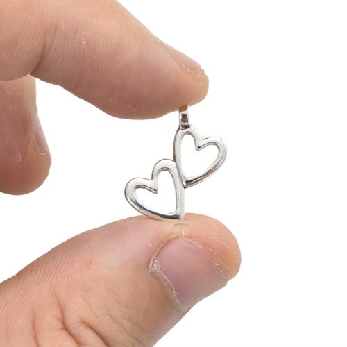 Zinc Alloy Heart Pendler, forgyldt, du kan DIY, 100pc'er/Bag, Solgt af Bag