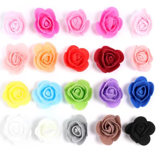 Haaraccessoires DIY bevindingen, PE Foam, Bloem, meer kleuren voor de keuze, about:3.5-4.5cm, Ca 100pC's/Bag, Verkocht door Bag