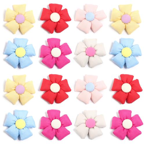 Hair Accessories DIY Findings Cloth with Cotton Flower 70mm Approx Sold By Bag