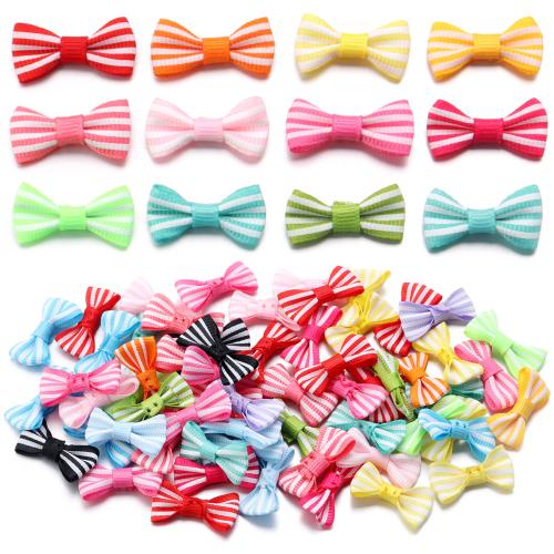 Vlasové doplňky DIY Závěry, Polyester, Bowknot, ruční práce, více barev na výběr, 30x15mm, Cca 100PC/Bag, Prodáno By Bag