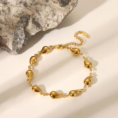 Stainless Steel Jewelry Bracelet 304 Stainless Steel fashion jewelry & Unisex golden Sold By PC