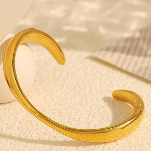 304 Stainless Steel Cuff Bangle plated fashion jewelry & for woman Sold By PC