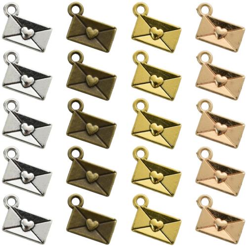 Zinc Alloy Pendler, Kuvert, forgyldt, du kan DIY, flere farver til valg, 12x9mm, 100pc'er/Bag, Solgt af Bag