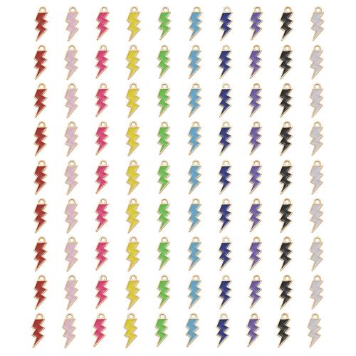 Zinc Alloy émail Pendants, alliage de zinc, Placage, DIY, plus de couleurs à choisir, 100PC/sac, Vendu par sac