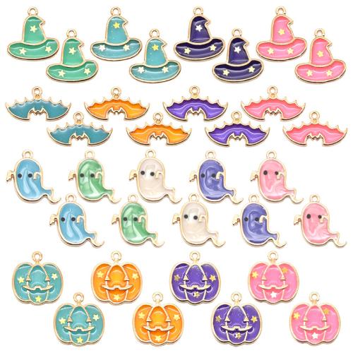 Pendant Halloween Fashion, alliage de zinc, Placage, Halloween Design & DIY, plus de couleurs à choisir, 100PC/sac, Vendu par sac