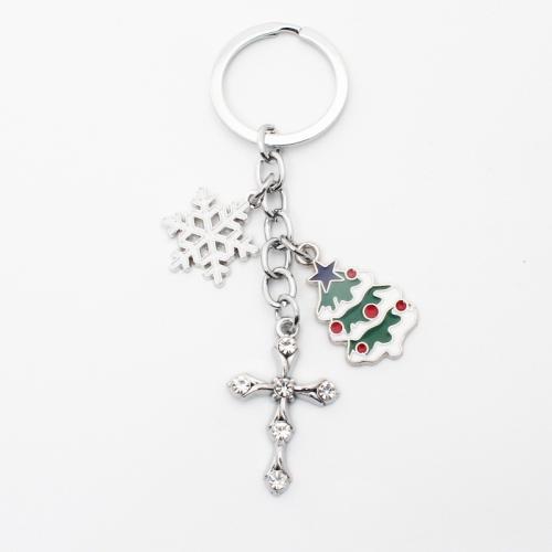 Portachiavi in lega di zinco, lega in zinco, placcato, unisex & stili diversi per la scelta & smalto & con strass, key clasp length 80-100mm, Venduto da PC