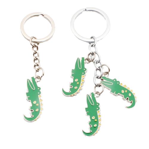 Zinc Alloy Key Clasp Crocodile plated Unisex & enamel key clasp length 80-100mm Sold By PC